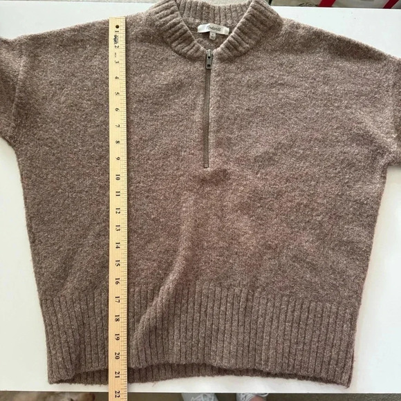 Madewell York Half-Zip Wool Alpaca Blend Pullover Sweater Women’s size small - Picture 11 of 12